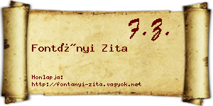 Fontányi Zita névjegykártya